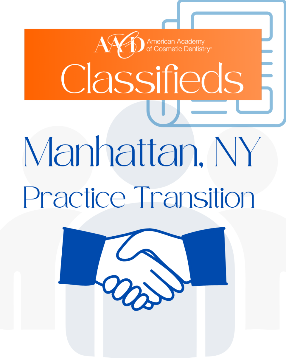 AACD Classifieds | Cosmetic Dental Practice Opportunity: Tribeca, NYC (Ownership Pathways)