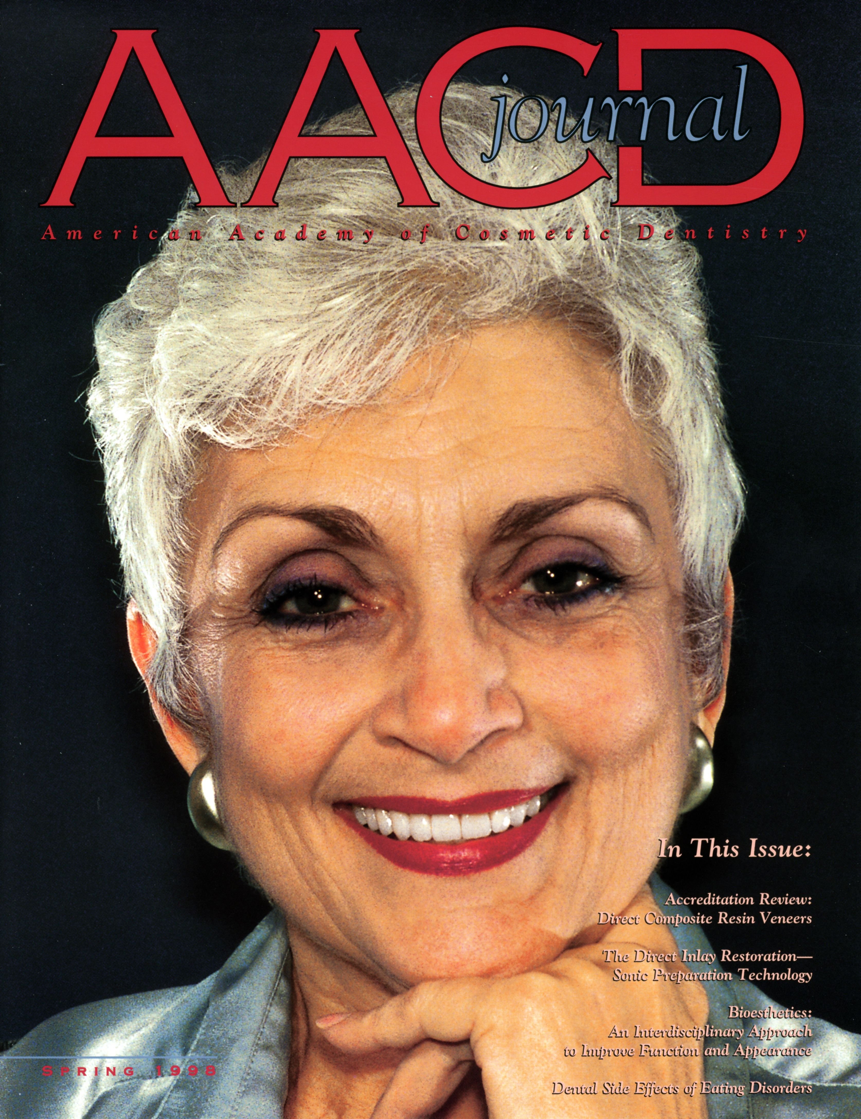 American Academy of Cosmetic Dentistry Journal of Cosmetic Dentistry Volume 14, Issue 1 cover