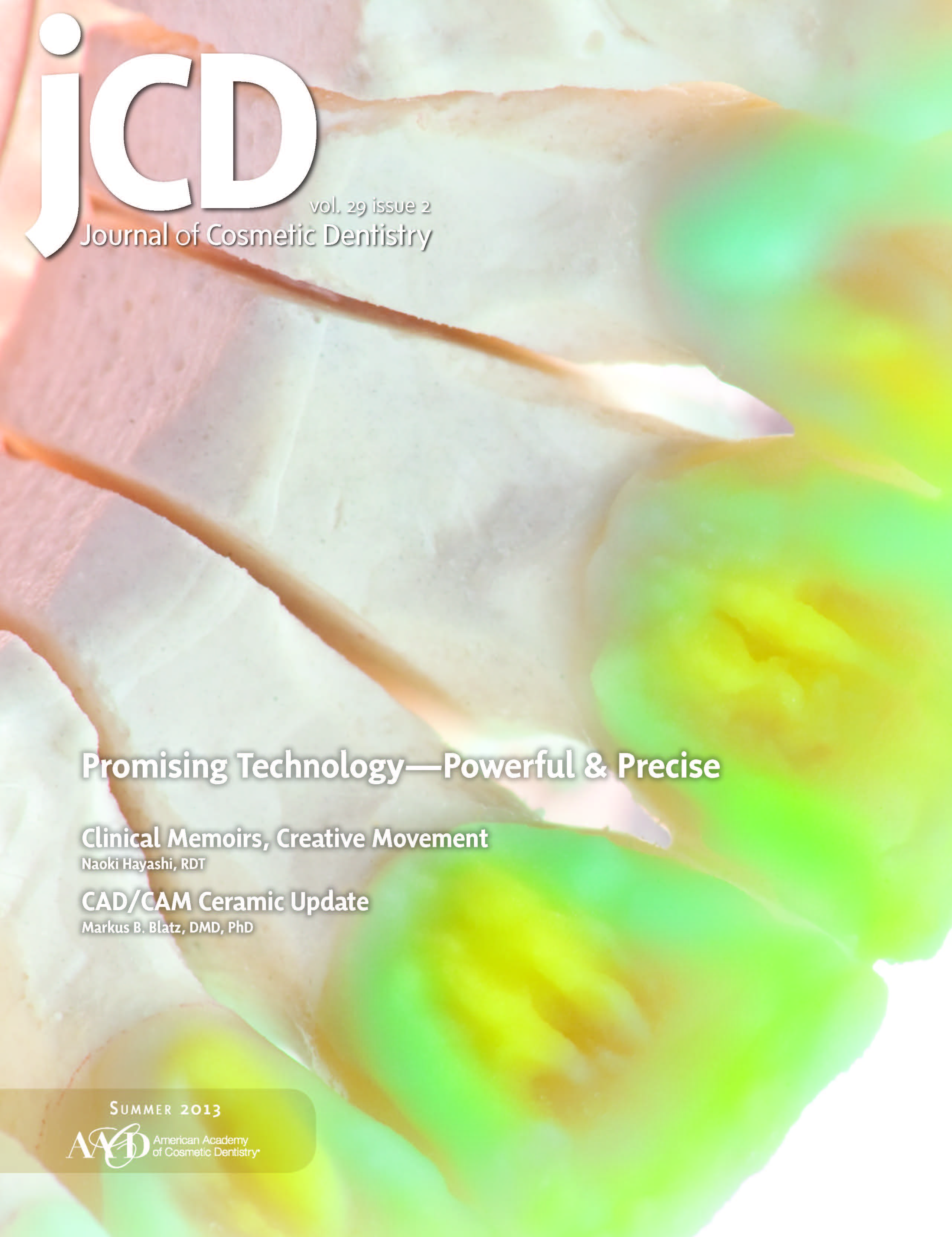 American Academy of Cosmetic Dentistry Journal of Cosmetic Dentistry Volume 29, Issue 2 cover