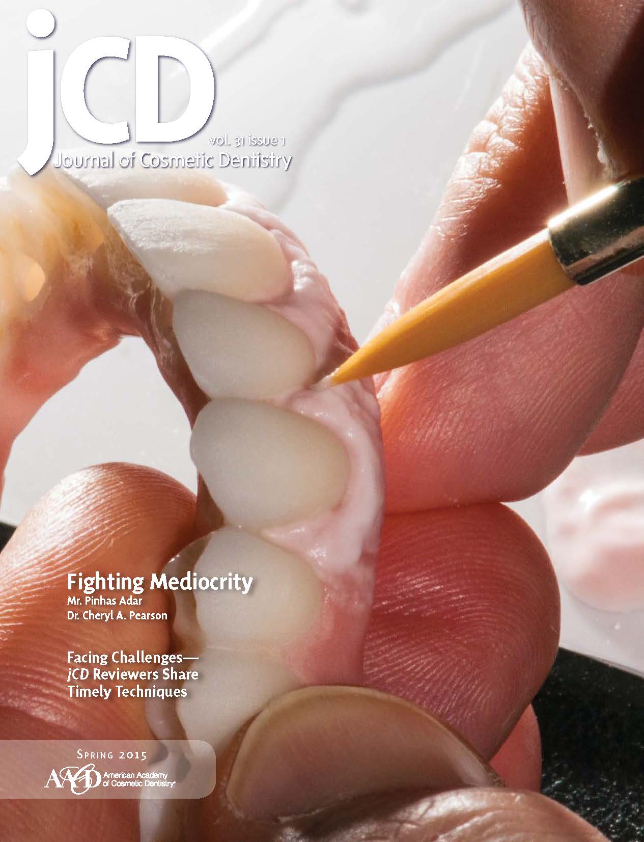 American Academy of Cosmetic Dentistry Journal of Cosmetic Dentistry Volume 31, Issue 1 cover