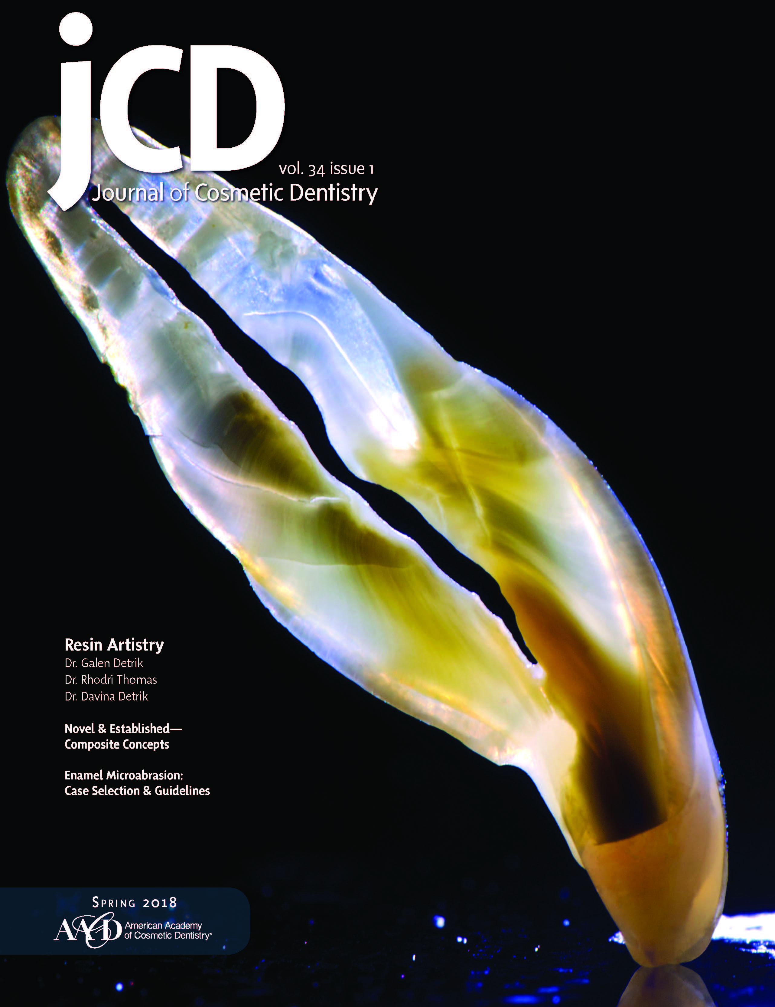 American Academy of Cosmetic Dentistry Journal of Cosmetic Dentistry Volume 34, Issue 1 cover